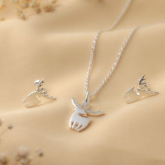 Antler Grace Necklace and Earrings Set