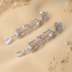 Enchanted Trellis Chandelier Silver Earrings