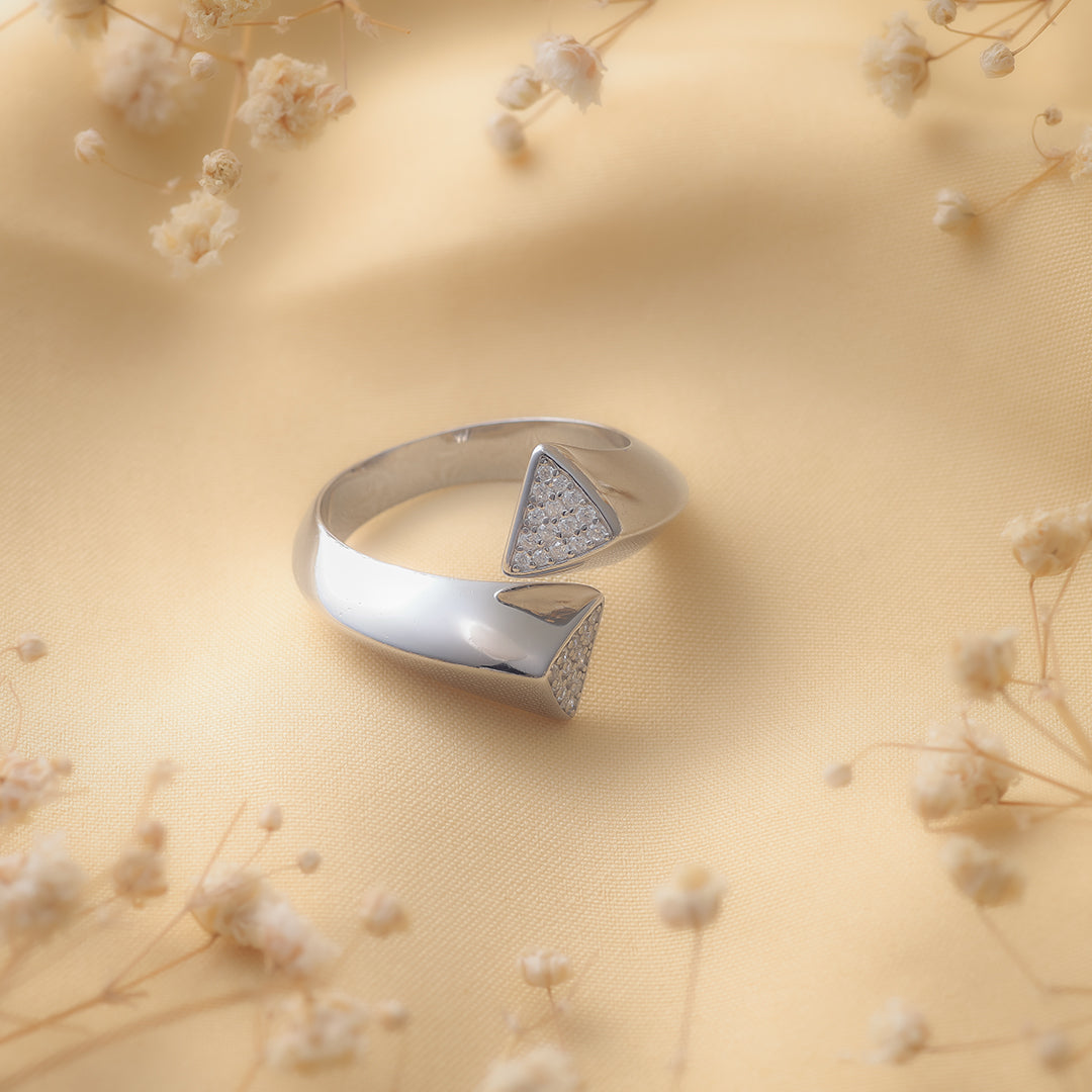 Love's Eternal Embrace Silver Ring Amishka Jewels