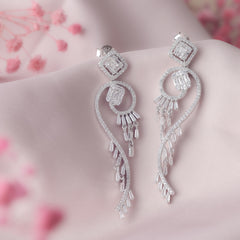 Ornate Grace Silver Earrings For Women