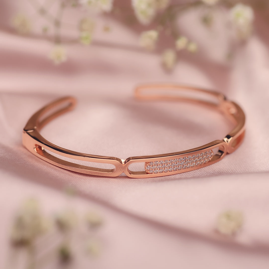 Rose Gold Aurora’s Embrace Kada Amishka Jewels