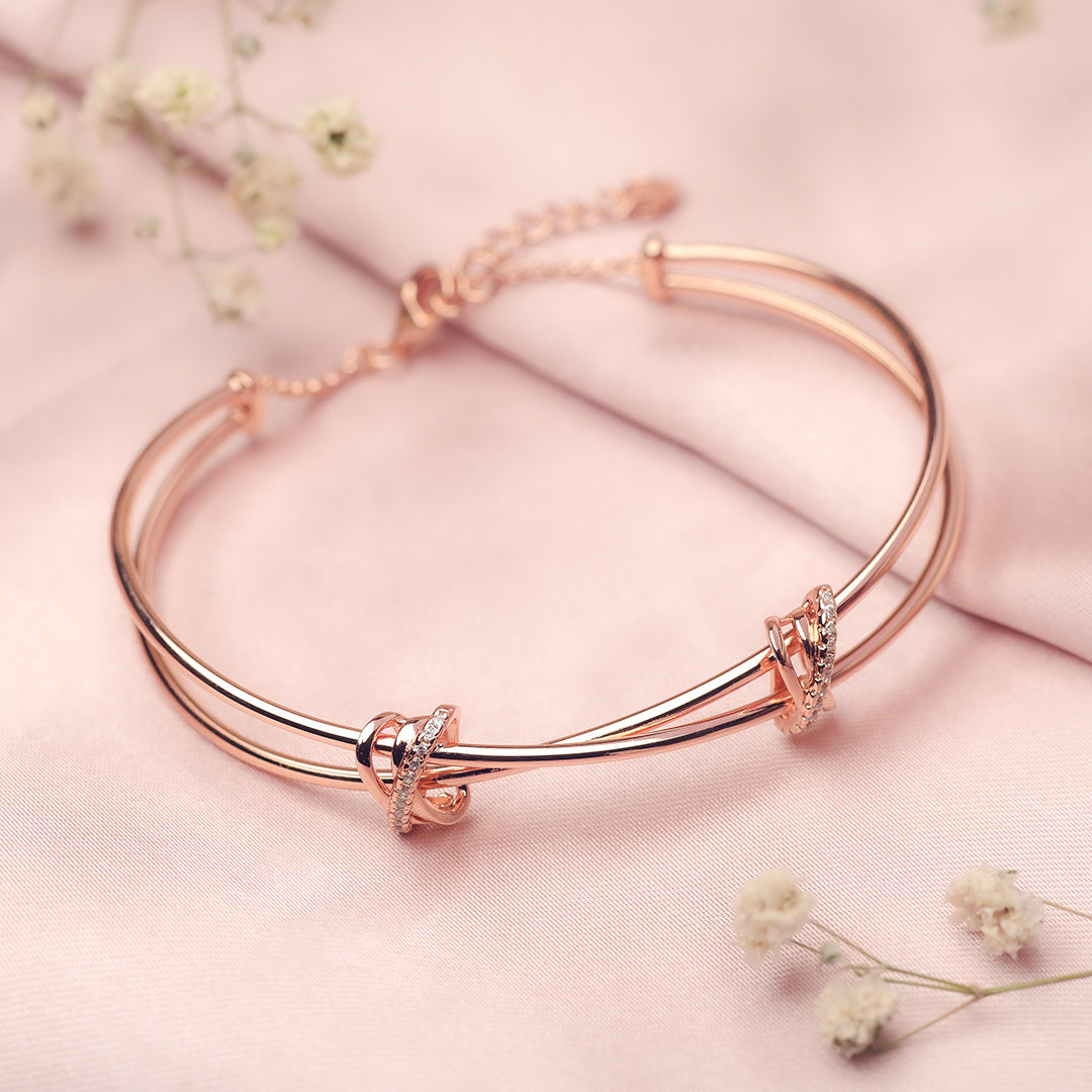 Rose Gold Lover’s Tryst Kada Amishka Jewels