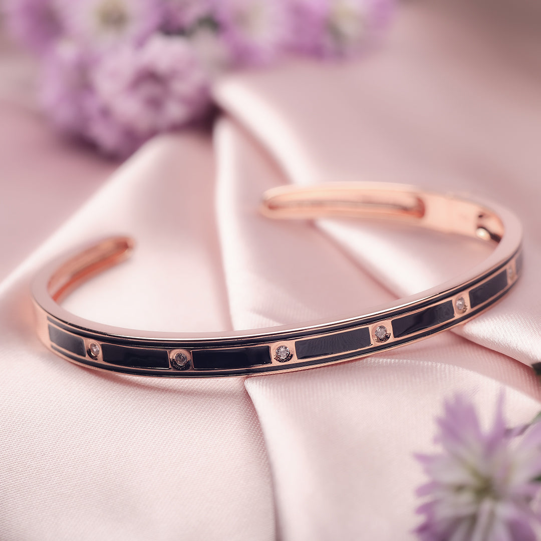 Rose Gold Midnight Lights Kada Amishka Jewels