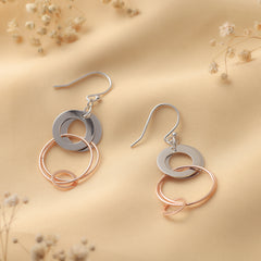 Sculpted Harmony Silver Earrings Amishka Jewels