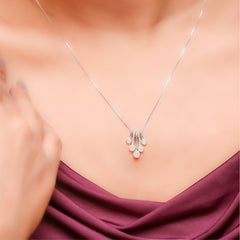 Silver Cascade Pendant and Chain Amishka Jewels