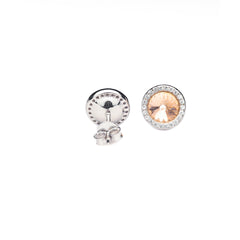 Silver Charm Swarovski Earrings Amishka Jewels