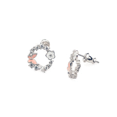 Silver Flutter Garden MOP Earrings Amishka Jewels