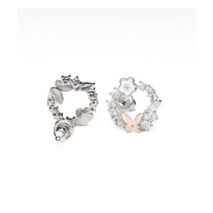 Silver Flutter Garden MOP Earrings Amishka Jewels