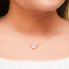 Silver Heart's Desire Pendant and Chain Amishka Jewels