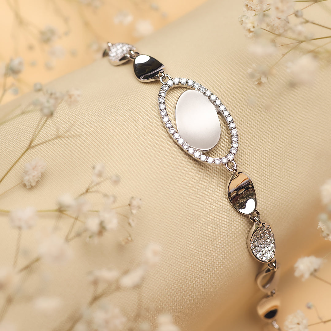 Silver Mystic Serenity Bracelet Amishka Jewels