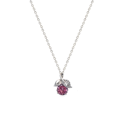 Silver Pink Blossom Pendant Amishka Jewels