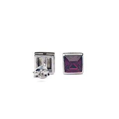 Silver Pink Love Swarovski Earrings Amishka Jewels