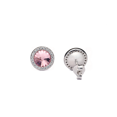 Silver Rose Swarovski Earrings Amishka Jewels