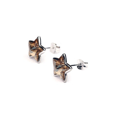 Silver Stellar Swarovski Earrings Amishka Jewels