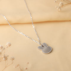 Whimsy Rabbit Silver Necklace For Women